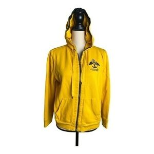 Ralph lauren Yellow Front Zip Hoodie Sweat Jacket Size M